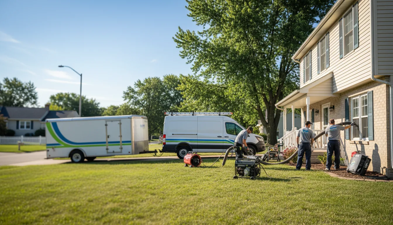 Flooded Basement Restoration And Cleanup With Repair in Burnettsville, IN near me